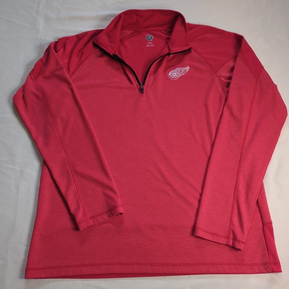 Detroit Red Wings NHL Quarter Zip Pullover Men's XL Red 1/4 Zip